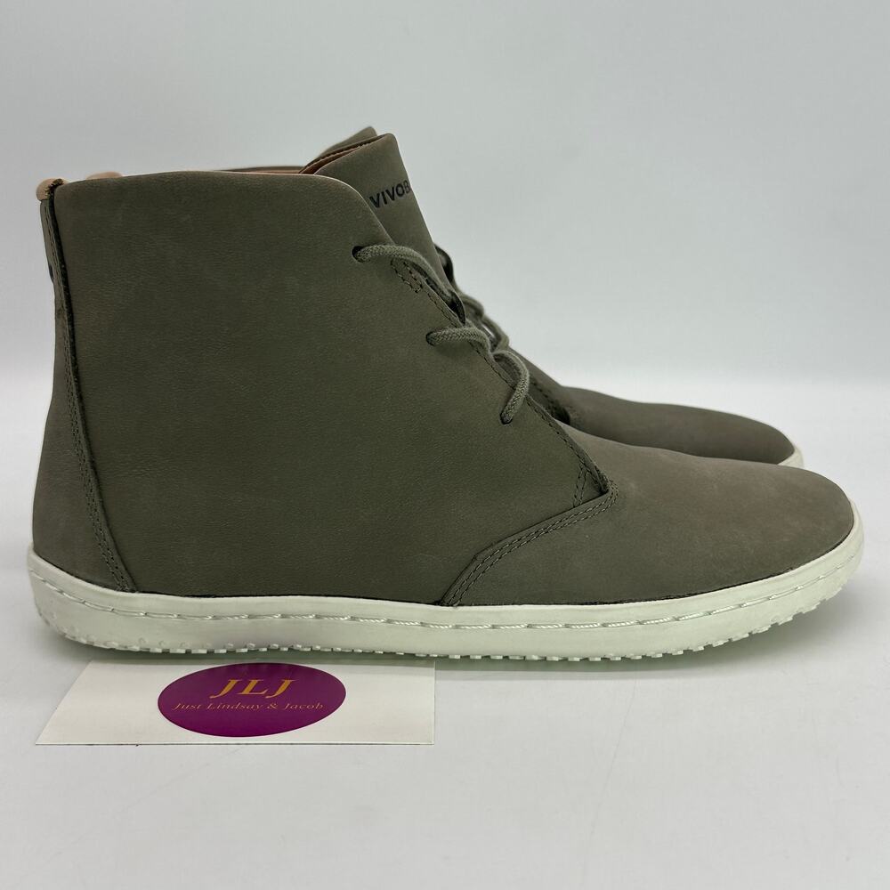 Vivobarefoot Women's Gobi III Dusty Olive Leather Barefoot Shoes Size 35